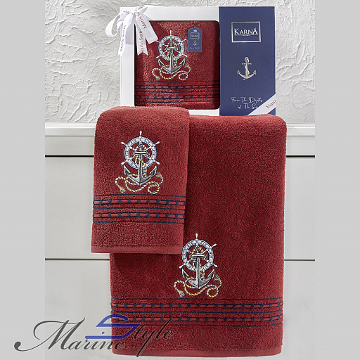 картинка Подарочный 2-х предметный набор полотенец MARIN от интернет магазина
